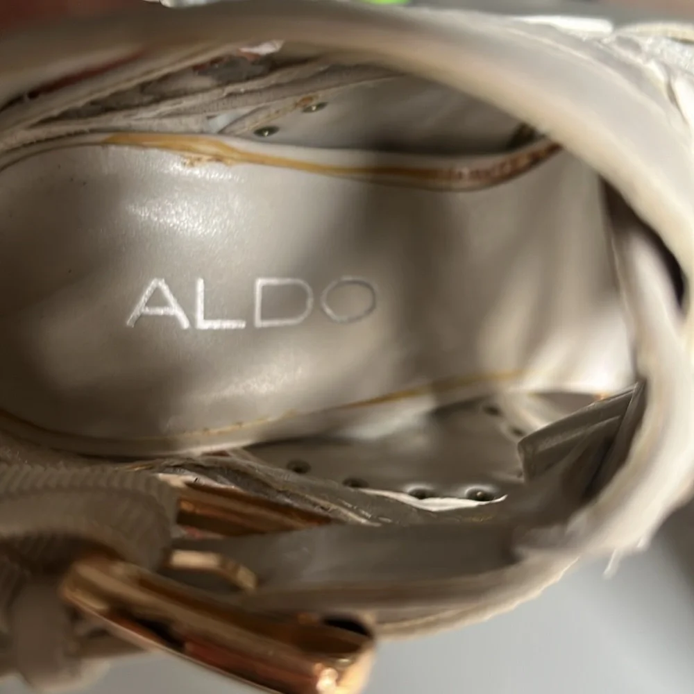 ALDO Braided Strappy Open Toe Leather Platform Heels Bohemian